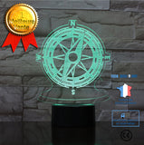 TD® Décoratif USB Symbol 7 Couleurs Télécommande Illusion Optique Veilleuse 3D Visualisation Tableau Lampes De Bureau 3D Glo JM90780