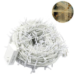 TD® MEIHE Guirlande Lumineuse LED Fête De Noël Rideau Lumières Décoration Blanc Chaud UE Plug 220V (3 * 3m)