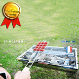 TD® Ustensiles de cuisine pique-nique poignée en bois extérieure accessoires d'outils Anti-brûlure panier à griller Camping légumes