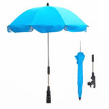 TD® Soleil Parapluie pour Poussette Landau Anti-UV Coupe-Vent Parasol Bébé Accessoires Bleu