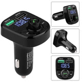 TD® Chargeur de voiture transmetteur FM Bluetooth à annulation de bruit Chargeur de voiture transmetteur FM à double port USB-BOE