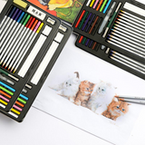 Peinture d'art 32 pièces d'ensemble de peinture au plomb de couleur Ensemble de dessin d'art au charbon de bois de couleur so