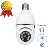 TD® Caméra ampoule intelligente voix de sécurité à domicile à distance HD avec surveillance couleur de vision nocturne
