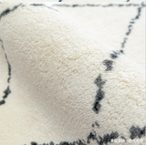 TD® Couverture de chambre à coucher de salon doux et simple de tapis de diamant noir et blanc moderne et simple