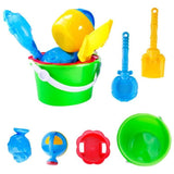 TD® Lot de 6 Pièces de jouets de plage pour enfants château seau pelle râteau en plastique outils pour enfants/Château de sable Joue
