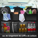 TD® Coffre de Rangement voiture Accessoire Voiture  Double Capacité équipé de Elastic net &  Velcro /Filet Plusieurs Poches optimale