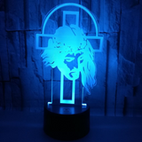 TD® Nouveau Jésus Croix 3D Night Lights Lumières Colorées Touch Thanksgiving Cadeaux 3D Illusion Petite Lampe De Table