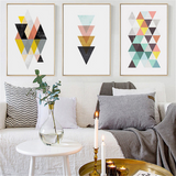 TD® Géométrique Affiche Impression Scandinave Toile Peinture Pour Salon Mur Art Photos Moderne Décor À La Maison Sans Cadre