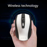 TD® Souris optique sans fil bluetooth gamer photoélectrique ergonomique silencieuse bureau grise jeu avec piles