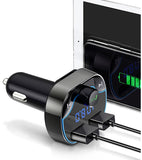 TD® Transmetteur FM Bluetooth,  Voiture Bluetooth Lecteur MP3 Adaptateur Radio Sans Fil Kit Émetteur Carte TF, Clé USB,ALBY BEAUTY