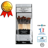 Peinture ensemble de stylos aquarelle 12 brosse à cheveux en nylon sac en pvc pinceau aquarelle simple en forme d'éventail en