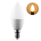 TD® Lot de 3 Ampoules flamme à économie d'énergie 6W l'équivalent de 25 W, E14 lumière blanche chaude (env 2700k)/ Brillante