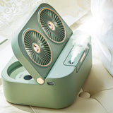 TD® Ventilateur de pulvérisation à double lame ventilateur de climatisation usb ventilateur de pulvérisation refroidi à l'eau