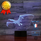 TD® 3D Optique LED Veilleuse 3D LED Night Light Dinosaure Pterosaur Venez avec 7 couleurs de lumière pour la décoration de la maison