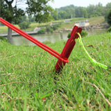 TD® Lot de 4 pièces de 18 cm Piquets de tente/  Épaisse chevilles de camping accessoires de tente en alliage ajustées Rouge