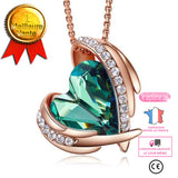 LSC® Luxe Collier Femme - Strass Cristal Pendentif Cœur Zircon Diamant - Bijoux femme - Cadeau Anniversaire Noel