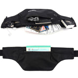 TD® Sac de ceinture de sport ultra-mince en plein air RFID sac de ceinture de téléphone portable étanche et ajusté en cours d'exécut