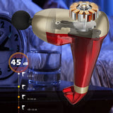 TD® Pistolet de fascia de bras,pistolet de massage électrique usb rouge créatif,pistolet à impact 6 vitesses à vibration haute fréqu