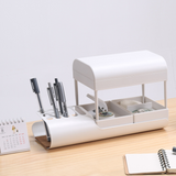 TD® Boîte de rangement de bureau porte-stylo simple bureau de bureau papeterie créative rangement de salle de bain boîte de rangemen