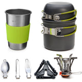 TD® Fournitures de plein air ensemble de casseroles de camping vaisselle d'extérieur batterie de cuisine individuelle portable