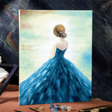 TD® 50X70CM canapé fond décoration murale peinture salon peinture haut de gamme décoratif femme peinture à l'huile