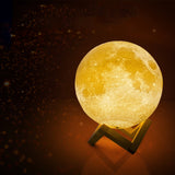 TD® Lampe De Bureau De Table De LumièRe De Nuit De Lune Magique ImpriméE En 3d Usb Rechargeable