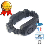 INN® Camping en plein air alpinisme Bracelet d'alarme anti-loup répulsif SOS Signal de survie thermomètre boussole cordon de paraplu