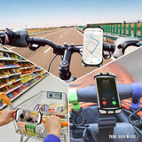 TD® Support téléphone velo guidon iphone moto appartement poussette Appuie tête portable samsung s8 sport silicone 6 pouces fixation