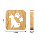 TD® LAMPE A POSER Mixte - Veilleuse 3D Éclairage créatif Décoration maison - Chien - jaune MIDENG™