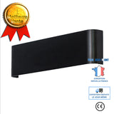 TD® Cousin 2PCS 30CM 12W LED Applique Murale Intérieur Chaud Blanc-Moderne Applique Murale pour Chambre Salon Escalier Couloir-Noir