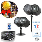TD® LED binoculaire flocon de neige projecteur lumière étanche télécommande noël Blizzard projecteur extérieur décoration intérieure