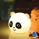 INN® Veilleuse en silicone colorée, lumière de panda de protection des yeux à télécommande, lumière de capteur de pat,cadeau de veil