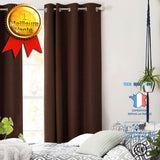 TD® Rideau Occultant Salon polycoton Marron chocolat / Tendance moderne idéal chambre Classe et Chic/ Pièce maison entretien facile