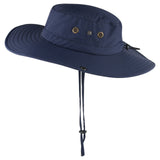 TD® Chapeau de pêcheur de protection solaire en plein air pour hommes chapeau de cowboy respirant à séchage rapide chapeau de soleil