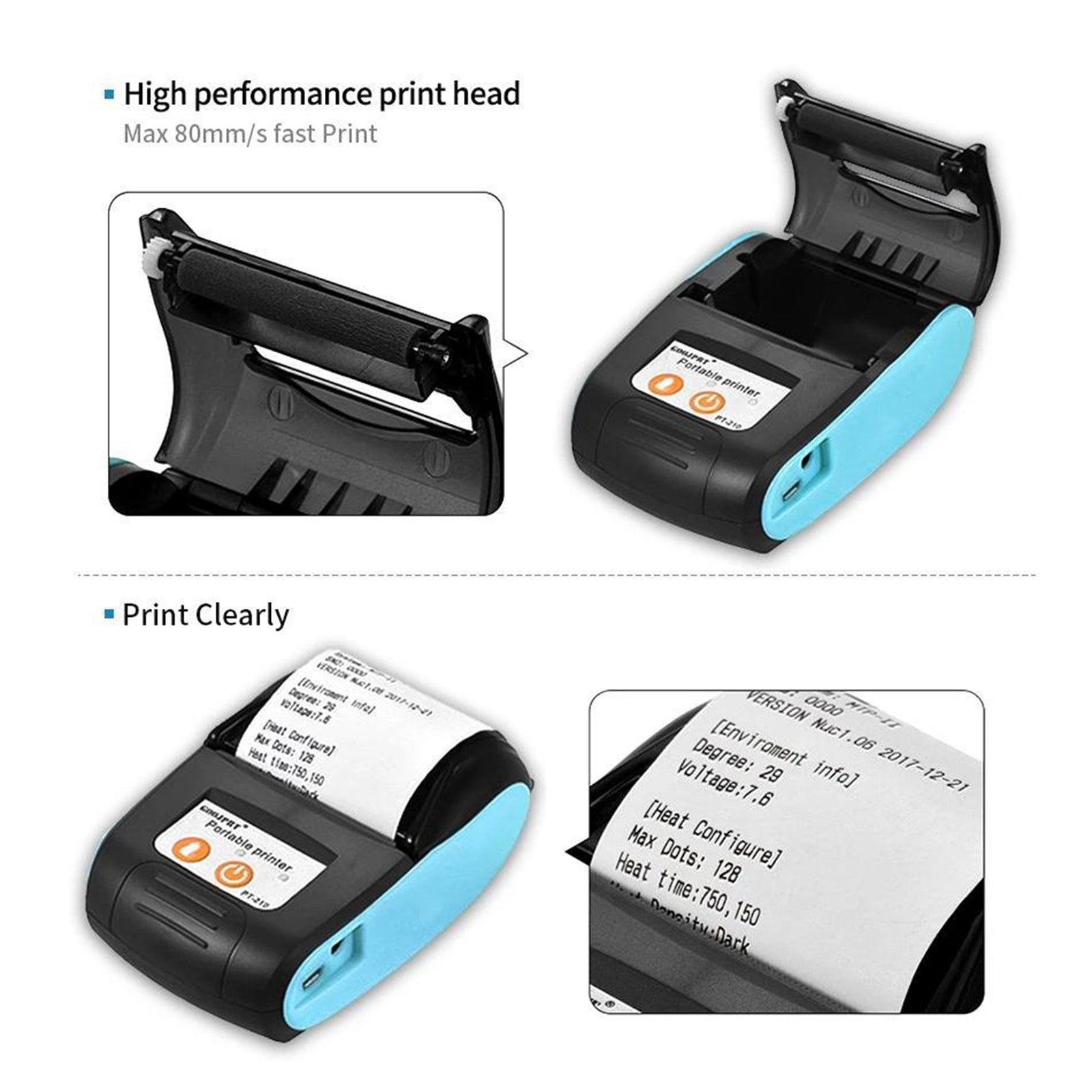 1 Pièce Imprimante Photo Portable Mini: Imprimante À Étiquettes