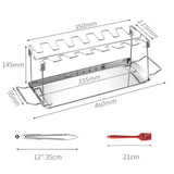 TD® Pliant poulet rack stockage portable en acier inoxydable maison four barbecue plaque barbecue grill barbecue ensemble d'outils