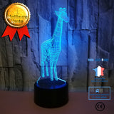 TD® Veilleuse 3D Lampe Girafe 7 Couleurs   Led Veilleuses Pour Enfants Toucher Led Usb Table Lampara Bébé Dormir Veilleuse Nouveauté