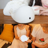 TD® Veilleuse bebe de nuit enfant lumineuse bureau table lecture lumière silicone dauphin induction yeux chambre lampe déco lit somm