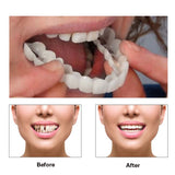 Appareils dentaires artificiels pour les dents supérieures et inférieures, vrais faux appareils dentaires en silicone la déco