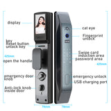 TD® Serrure électronique de porte intelligente de maison visuelle à distance de serrure d'empreinte digitale entièrement automatique