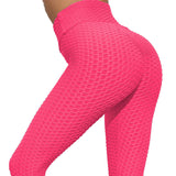 Pantalon musculation sport fitness leggings taille haute taille haute femme pantalon yoga bulle rose sport leggings  levage h
