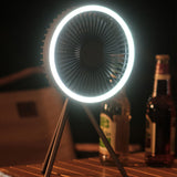 TD® Lampe à batterie longue durée chargeant un ventilateur de trésor ventilateur de trépied de camping en plein air portable trois-e