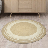 TD® Tapis rond en jute naturel tissé à la paille à la main