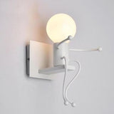 TD® Applique murale Moderne - Douille E27 - Métal - Blanc - Pour chambre enfant