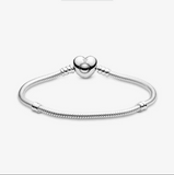 TD® Amour boucle bracelet brillant S925 en argent sterling bracelet de base balle boucle tête bricolage dense diamant serpent os bij