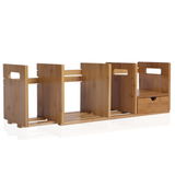 TD® Étagères Étagères en bambou avec tiroir Bureau Petite étagère Rangement de bureau Étagère de bureau Simple Étagère Étagère Étagè