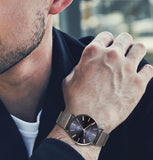 TD® Quartz Montres-bracelets Casual et Business Series Mesh montre de la ceinture cadeaux hommes 38524564