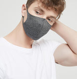 TD® Masque en tricot de soie anti-coton résistant au froid, respirant et lavable masques tissus reutilisables
