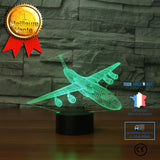 TD® Nouvel avion 3D veilleuse télécommande tactile colorée LED lumière visuelle lampe de table cadeau créatif