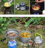 TD® Casseroles en plein air ensemble ustensiles de cuisine légers pot compact casserole bols pour le camping
